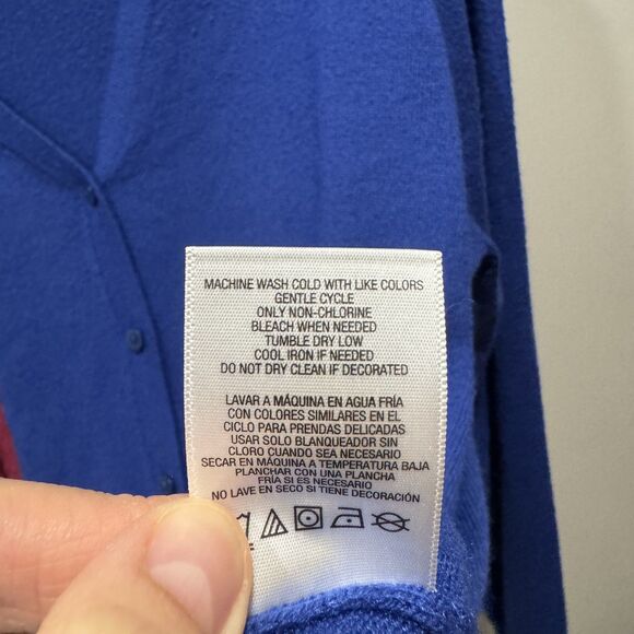 Basic Editions Cardigan Sweaters Set of 2 Knit Magenta Navy Long Sleeve Women 2X - Picture 9 of 12